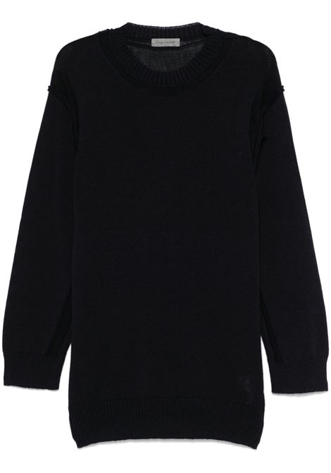 Blue knitted jumper Yohji yamamoto - men Yohji Yamamoto | HPK113821